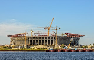 construction d'un stade de foot